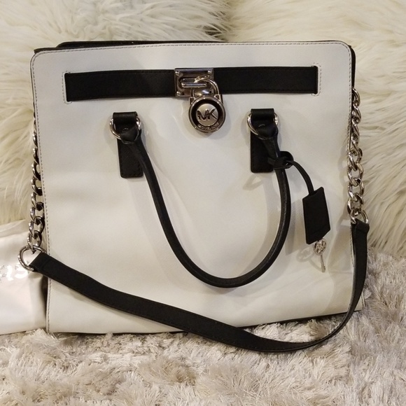 black michael kors purse with lock